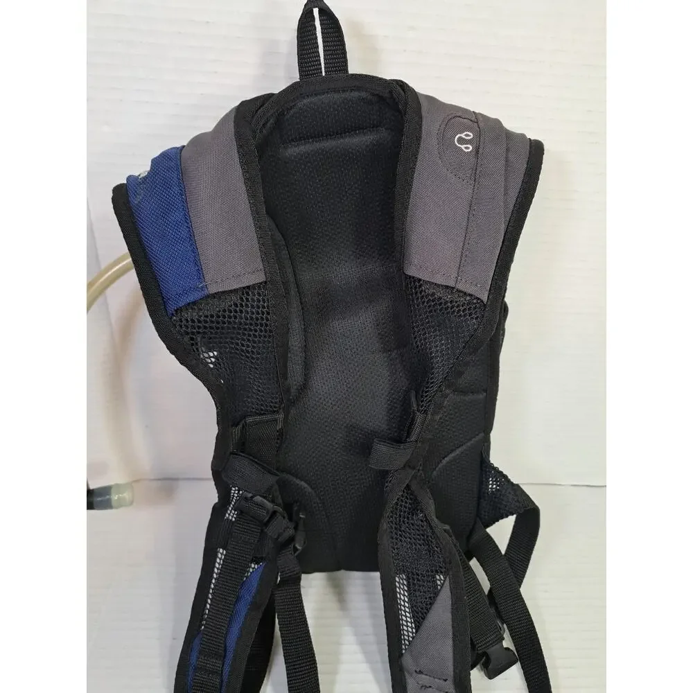 JanSport Helium Hydration Backpack Black Blue 72oz Bladder Hiking Trail Pack